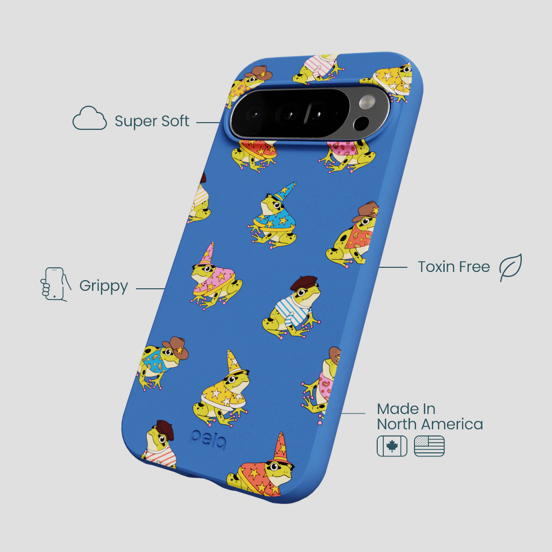 Electric Blue Fancy Frogs Google Pixel 10 Pro XL Case