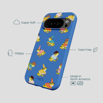 Electric Blue Fancy Frogs Google Pixel 10/10 Pro Case