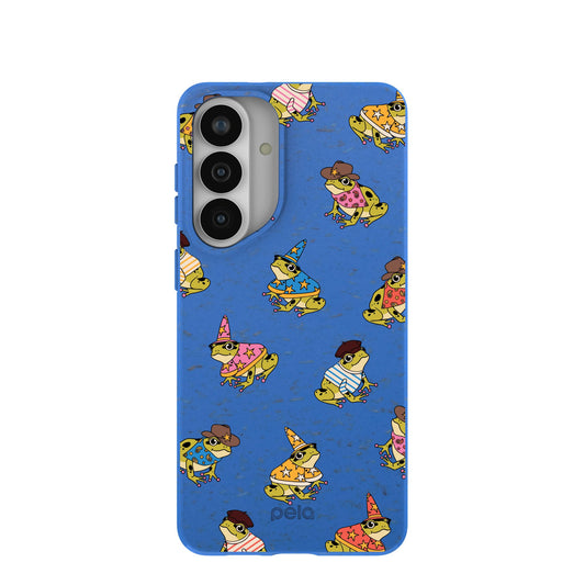 Electric Blue Fancy Frogs Samsung Galaxy S26+(Plus) Case
