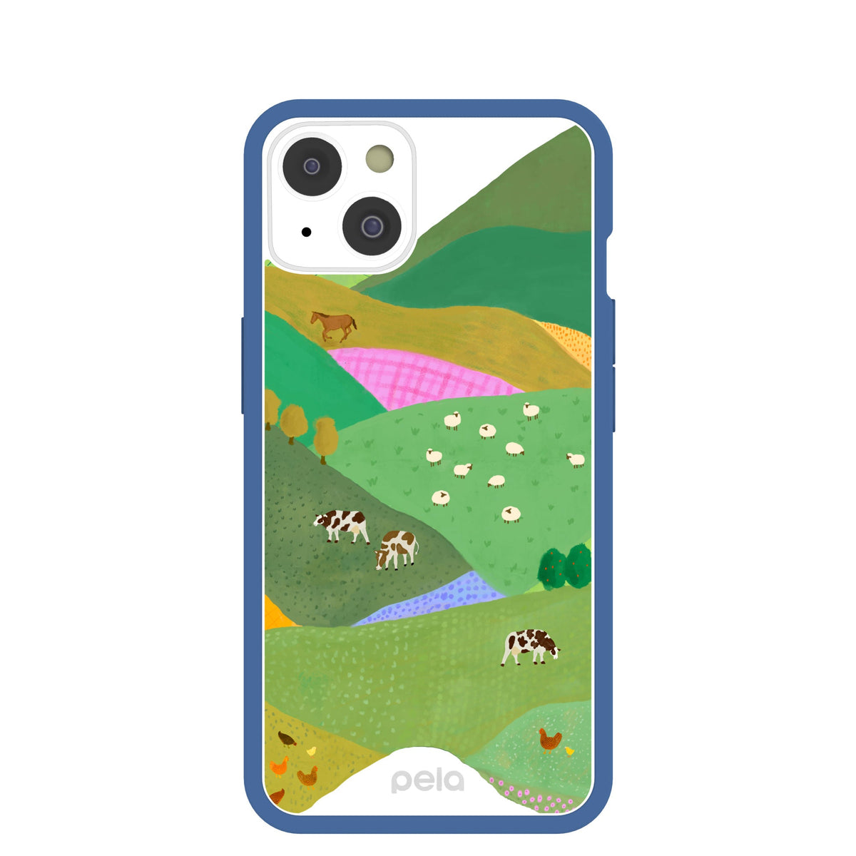 Clear Farm Tales iPhone 14 Case With True Blue Ridge (MagSafe included)
