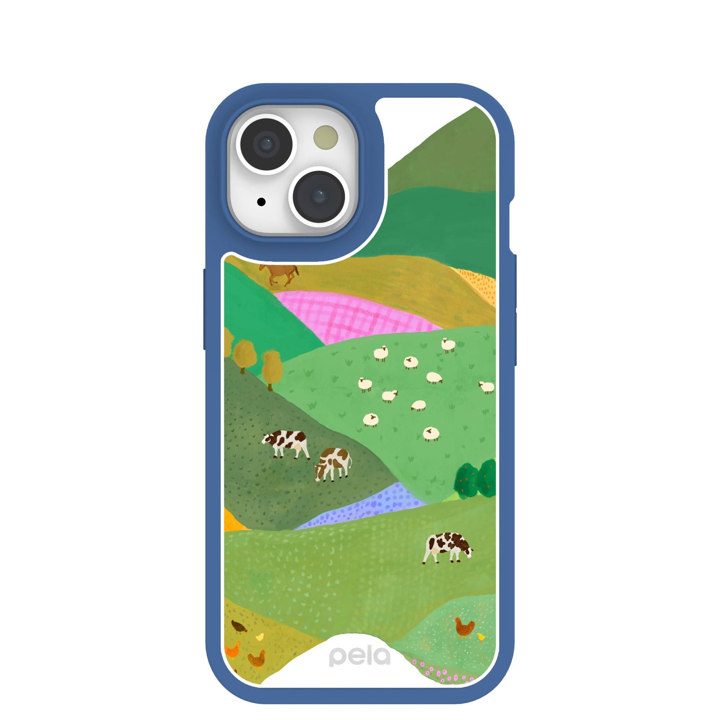 Clear Farm Tales iPhone 15 Case With True Blue Ridge (MagSafe included)