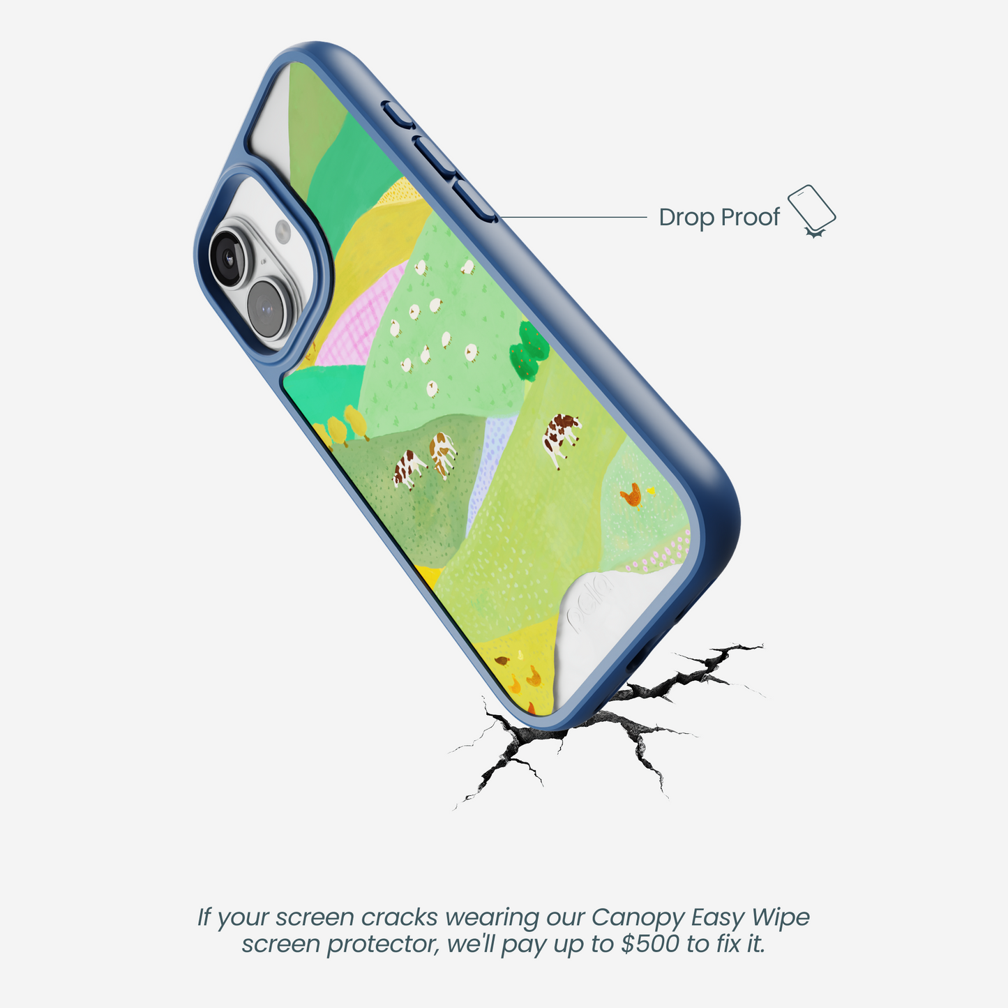 Clear Farm Tales iPhone 17 Case With True Blue Ridge (MagSafe included)