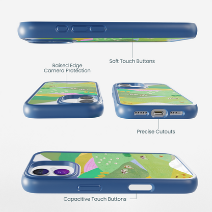 Clear Farm Tales iPhone 17 Case With True Blue Ridge (MagSafe included)
