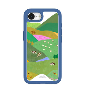 Clear Farm Tales iPhone 16e/17e Case With True Blue Ridge (MagSafe included)