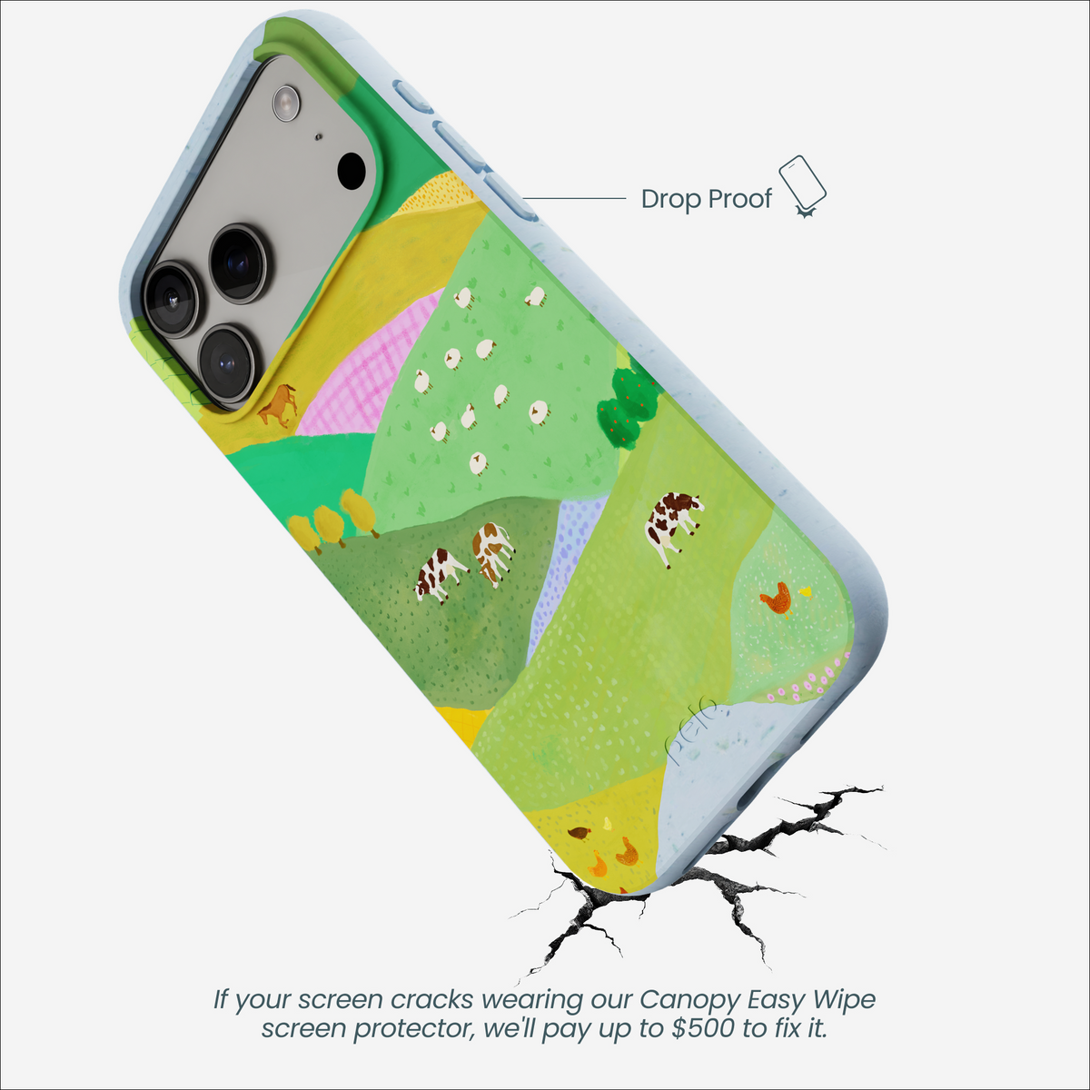 Powder Blue Farm Tales iPhone 17 Pro Max Case