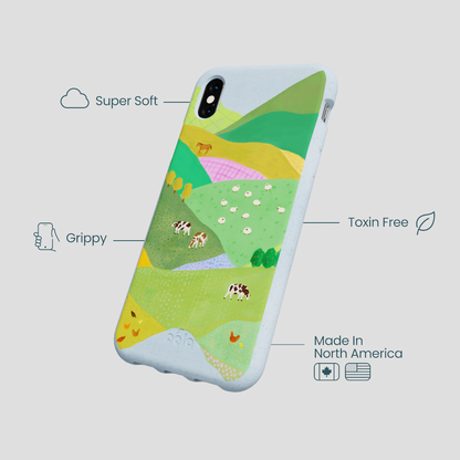 Powder Blue Farm Tales iPhone XR Case