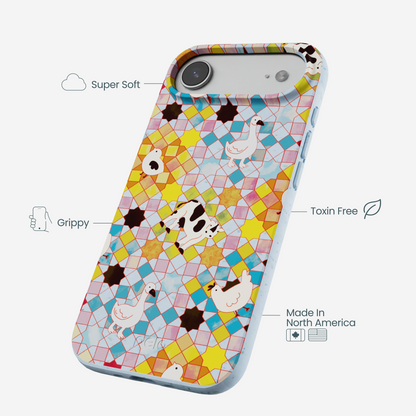 Powder Blue Farmers Mosaic iPhone Air Case