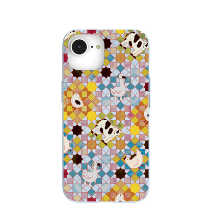 Powder Blue Farmers Mosaic iPhone 16e/17e Case