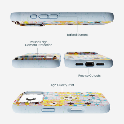 Powder Blue Farmers Mosaic iPhone 17 Pro Case