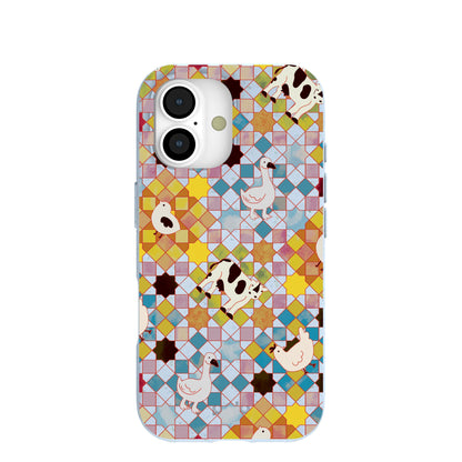 Powder Blue Farmers Mosaic iPhone 17 Case