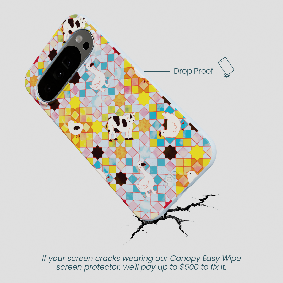 Powder Blue Farmers Mosaic Google Pixel 10 Pro XL Case