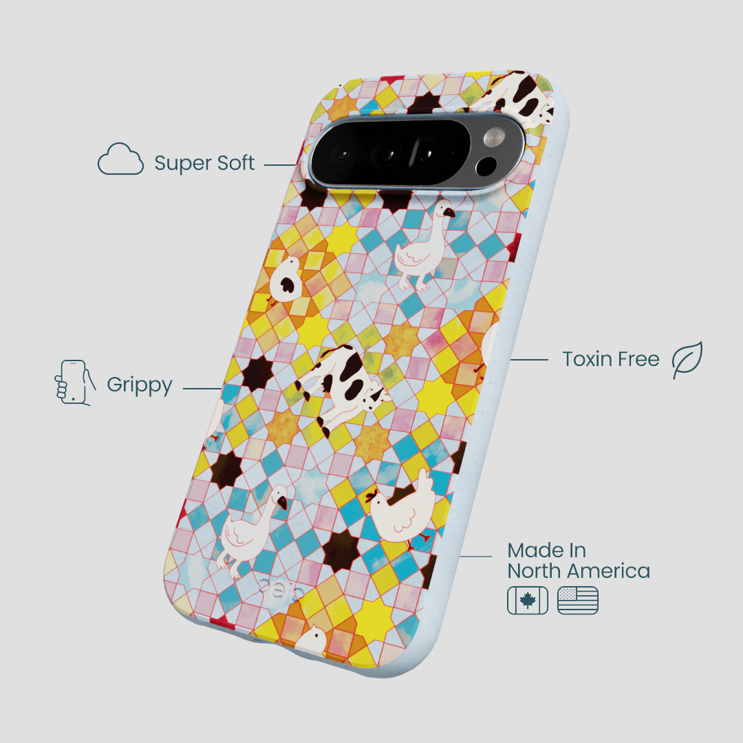 Powder Blue Farmers Mosaic Google Pixel 10 Pro XL Case