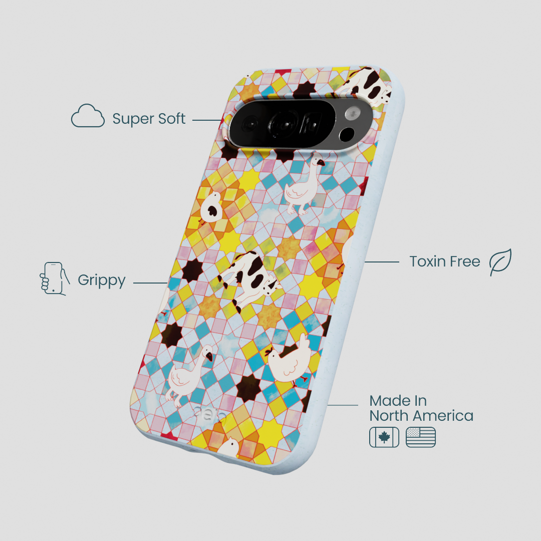 Powder Blue Farmers Mosaic Google Pixel 10/10 Pro Case