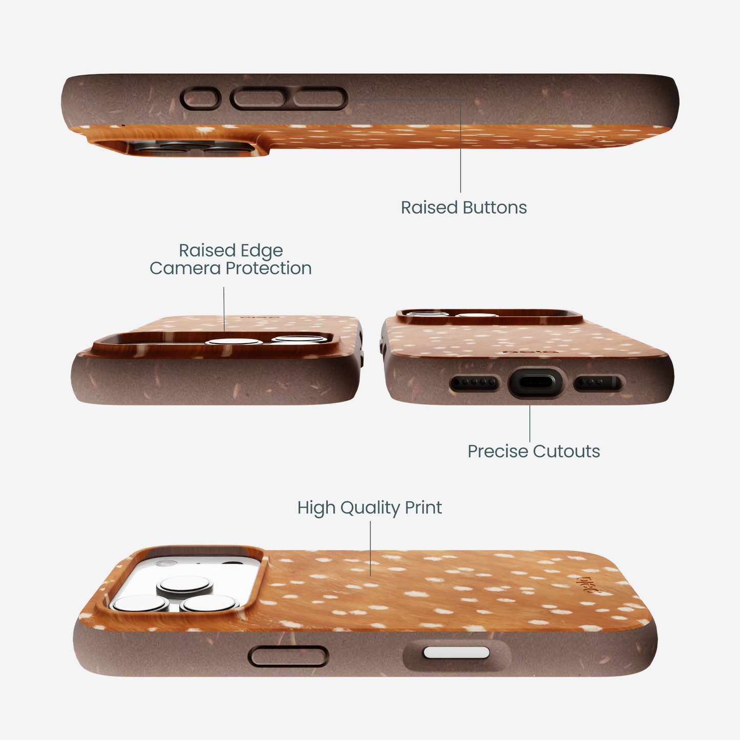Chocolate Brown Fawn iPhone 17 Pro Case