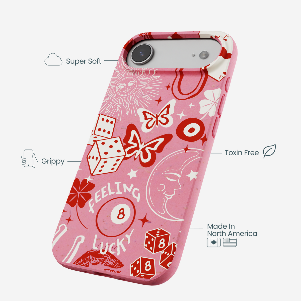 Bubblegum Pink Feeling Lucky iPhone Air Case