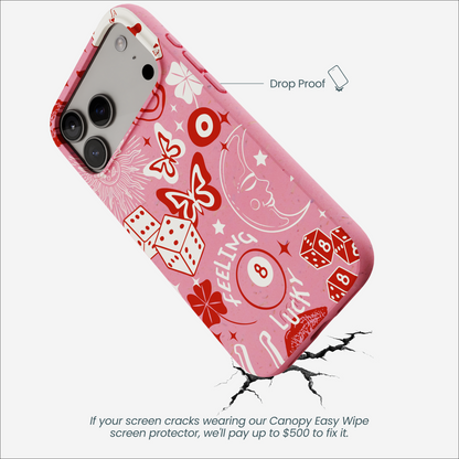 Bubblegum Pink Feeling Lucky iPhone 17 Pro Max Case