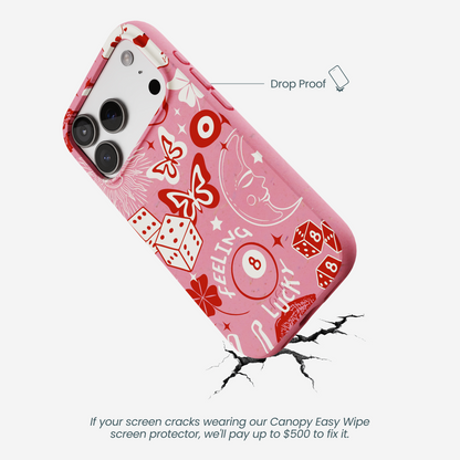 Bubblegum Pink Feeling Lucky iPhone 17 Pro Case