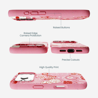 Bubblegum Pink Feeling Lucky iPhone 17 Pro Case