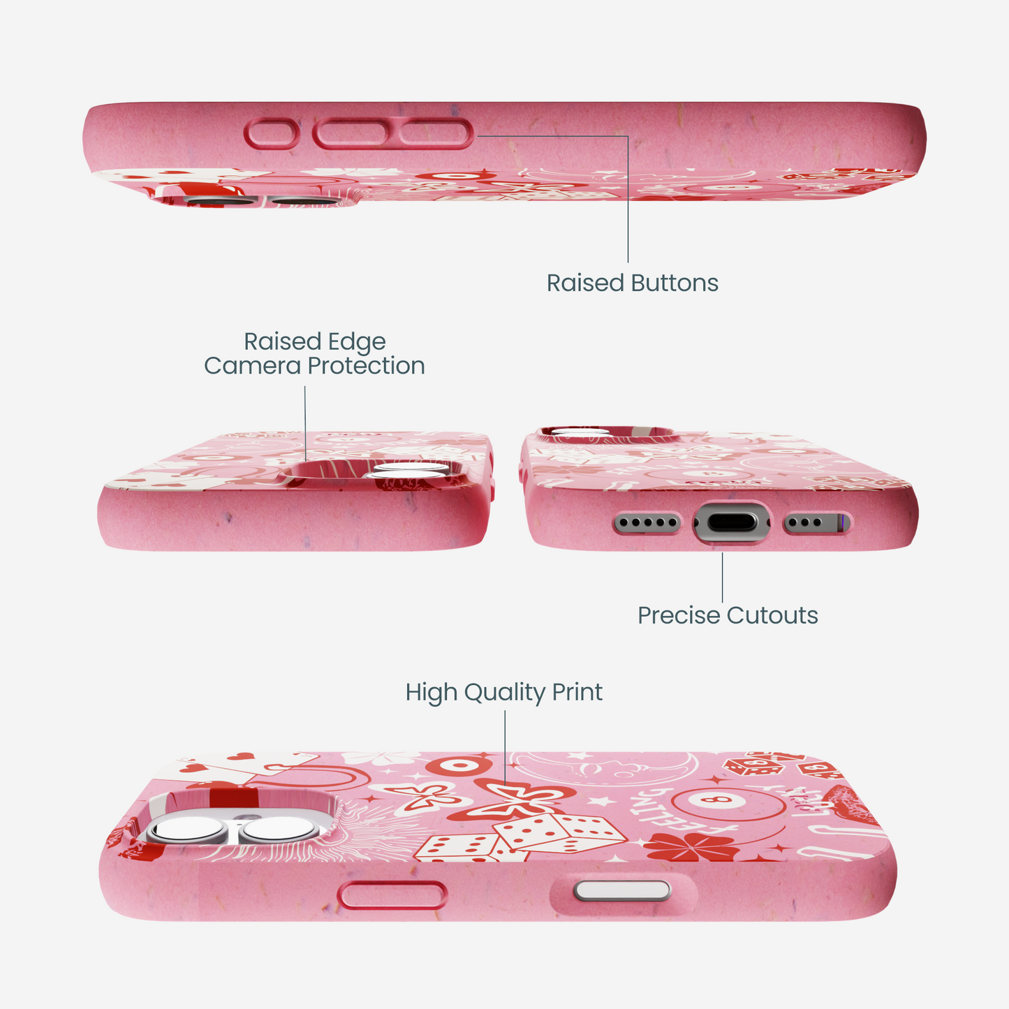 Bubblegum Pink Feeling Lucky iPhone 17 Case