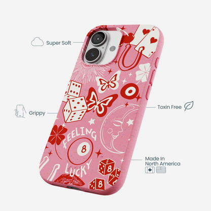 Bubblegum Pink Feeling Lucky iPhone 17 Case