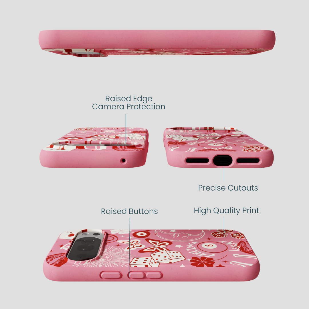 Bubblegum Pink Feeling Lucky Google Pixel 10/10 Pro Case