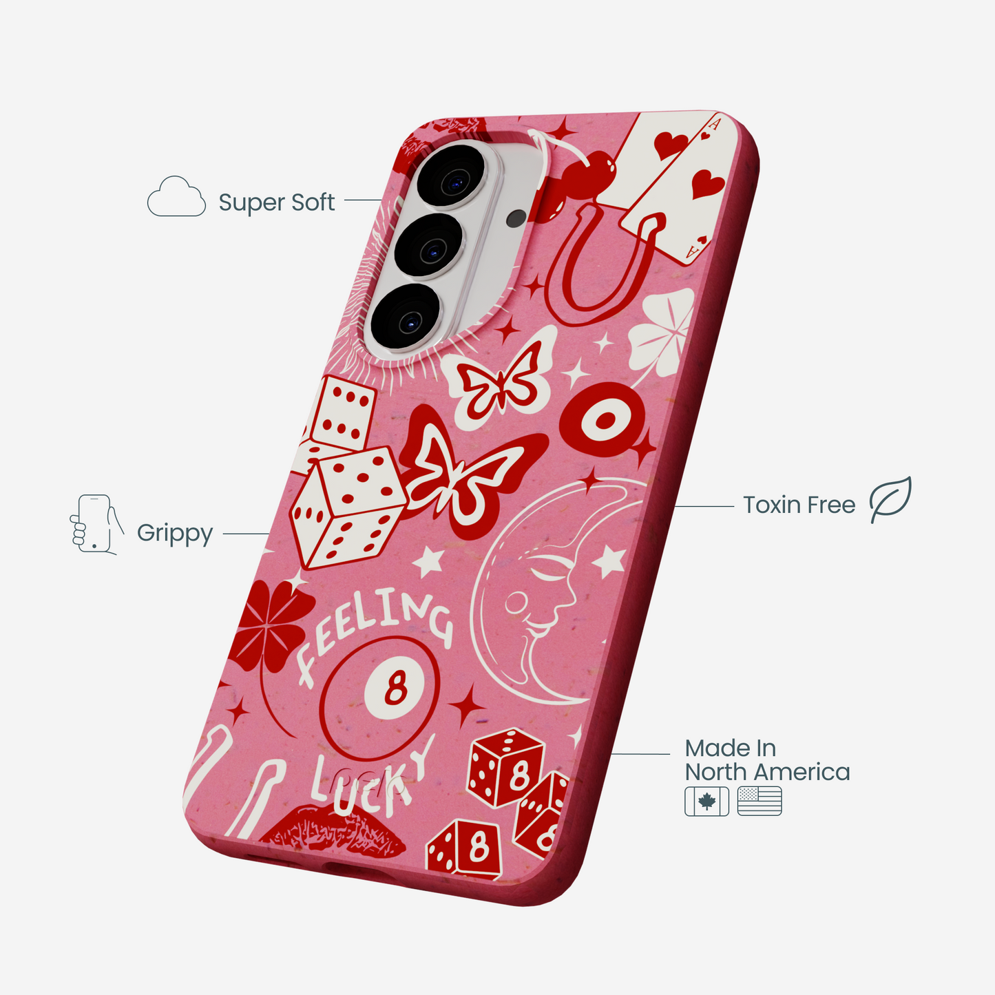 Bubblegum Pink Feeling Lucky Samsung Galaxy S26 Case