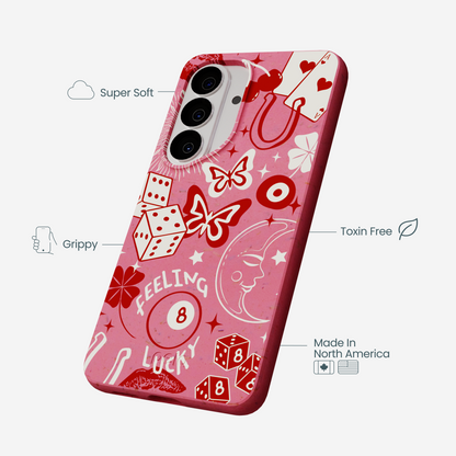 Bubblegum Pink Feeling Lucky Samsung Galaxy S26 Case