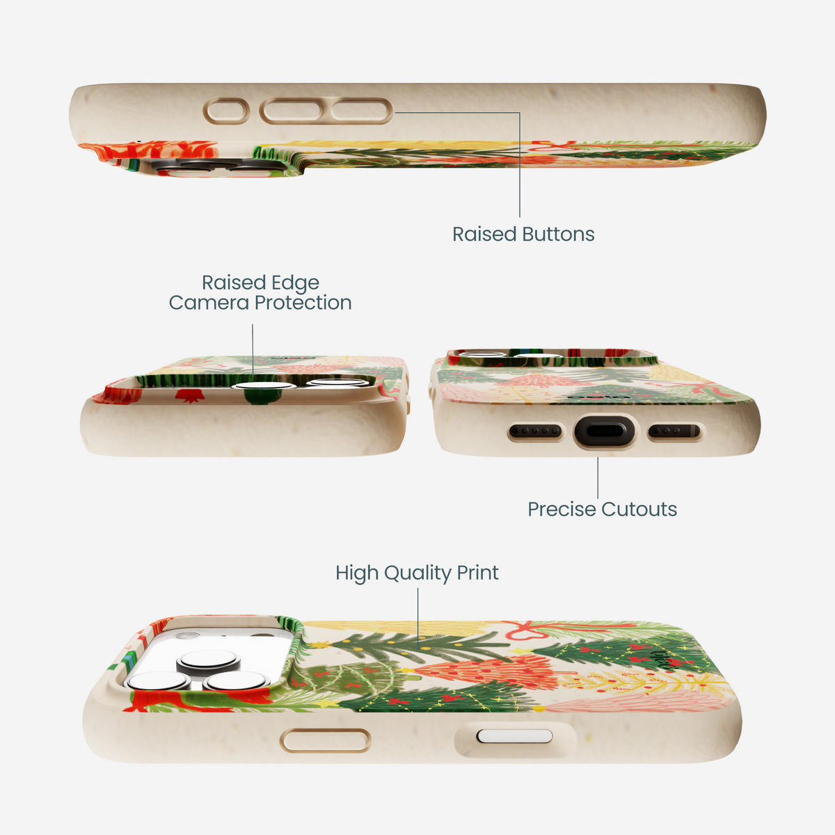 Seashell Festive Trees iPhone 17 Pro Case