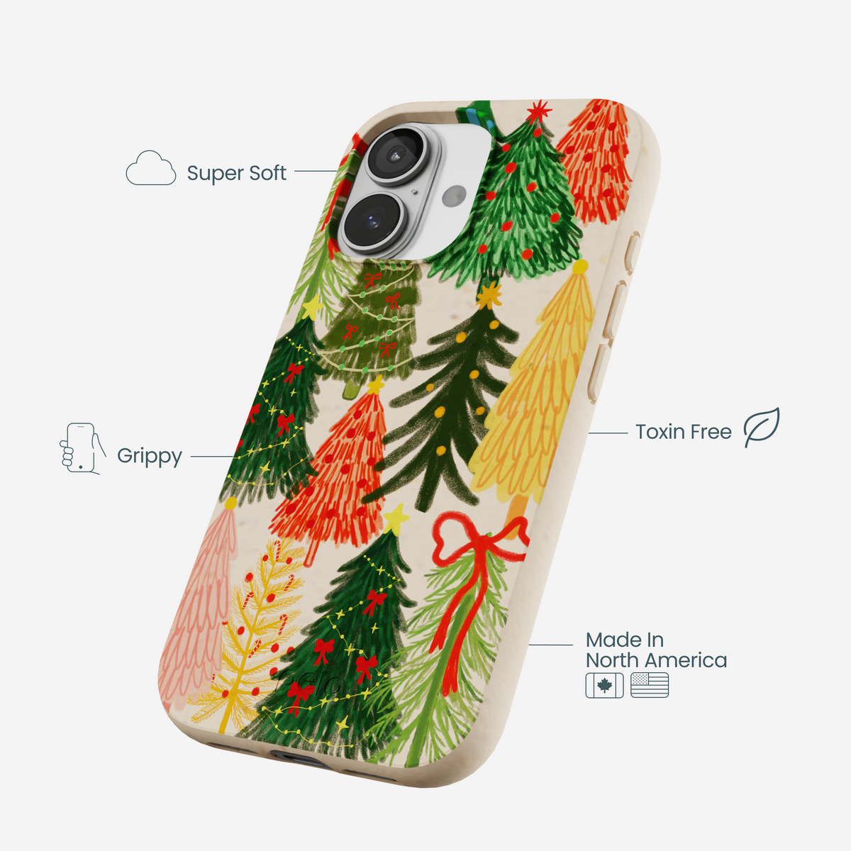 Seashell Festive Trees iPhone 17 Case