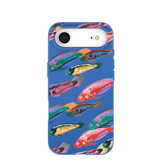 Electric Blue Fish Friends iPhone Air Case