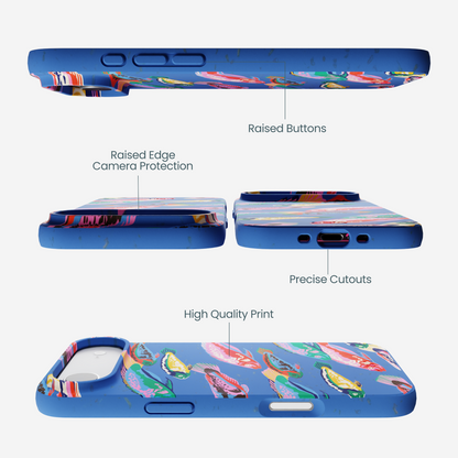 Electric Blue Fish Friends iPhone Air Case
