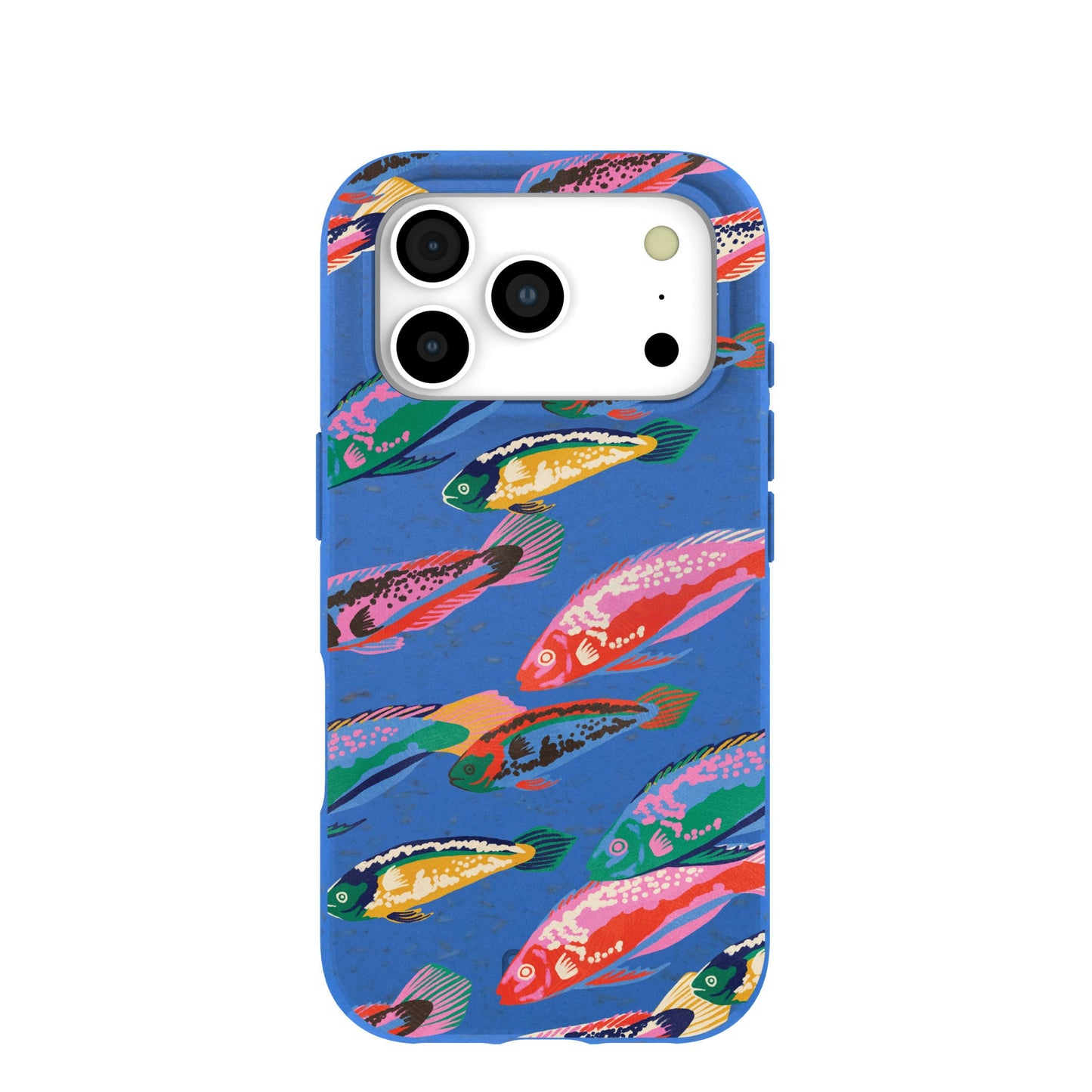 Electric Blue Fish Friends iPhone 17 Pro Case