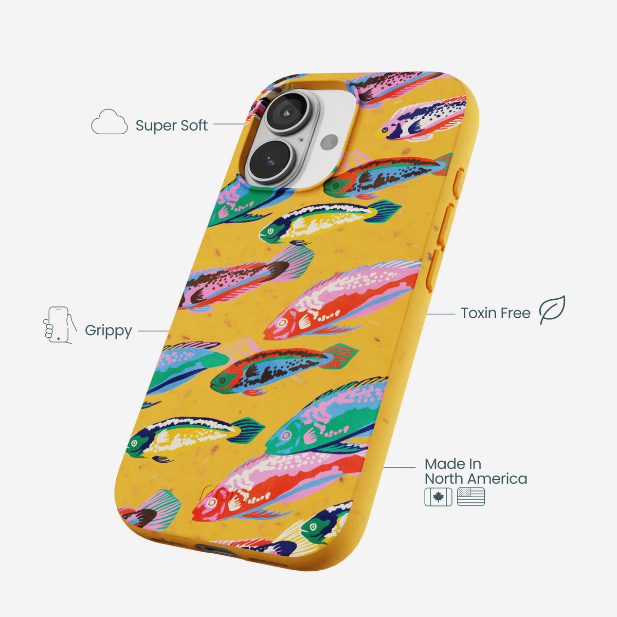 Honey Fish Friends iPhone 17 Case