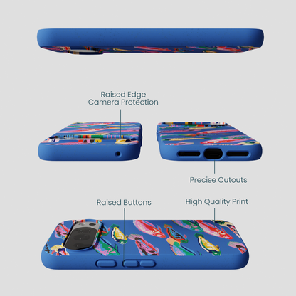 Electric Blue Fish Friends Google Pixel 10/10 Pro Case