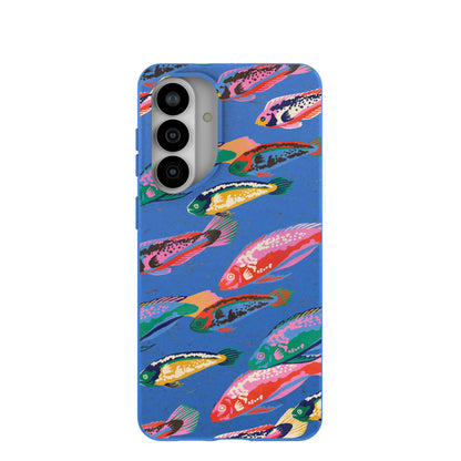 Electric Blue Fish Friends Samsung Galaxy S26+(Plus) Case