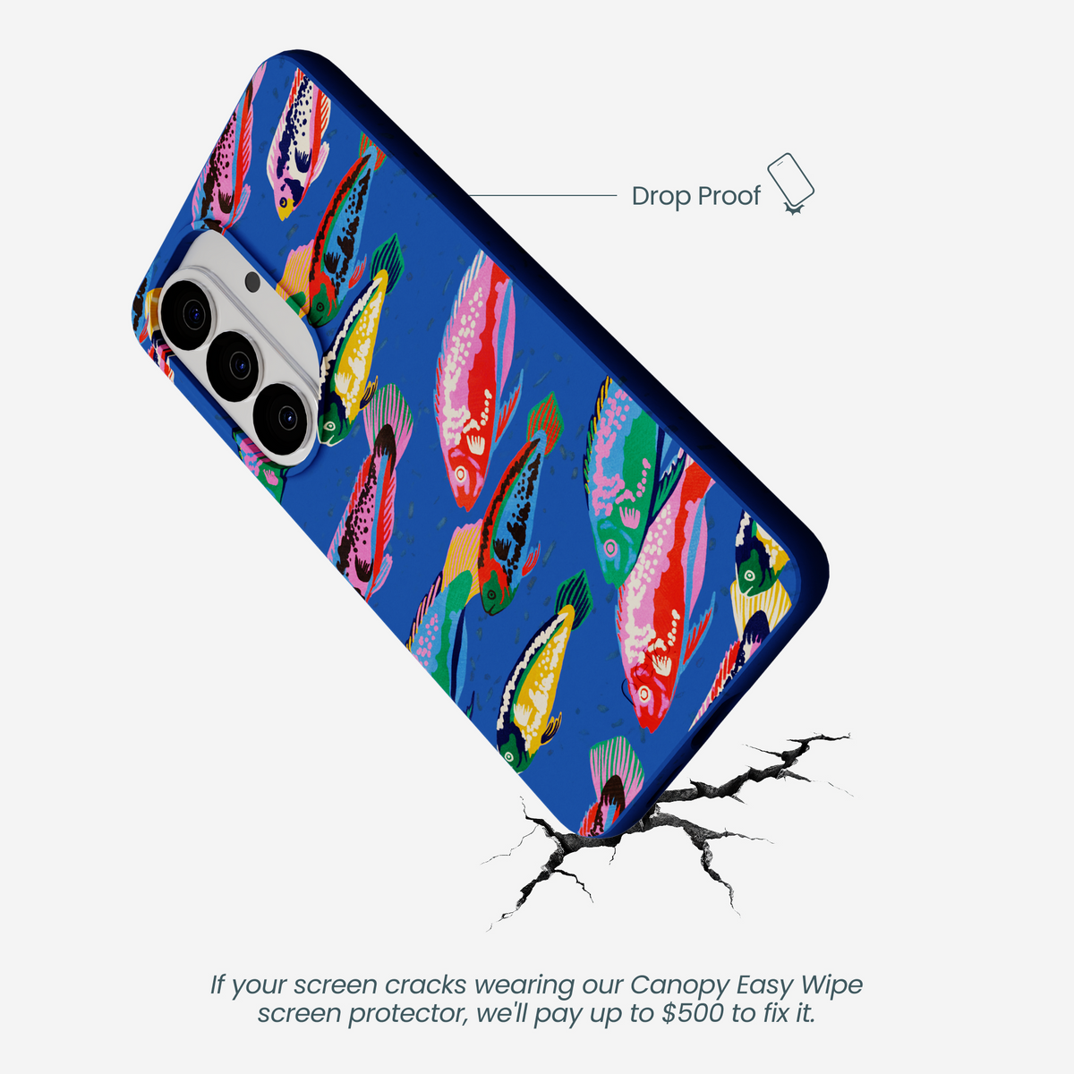 Electric Blue Fish Friends Samsung Galaxy S26 Case