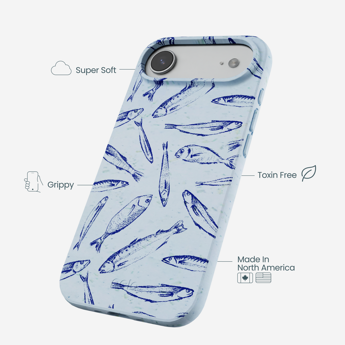 Powder Blue Fishery iPhone Air Case