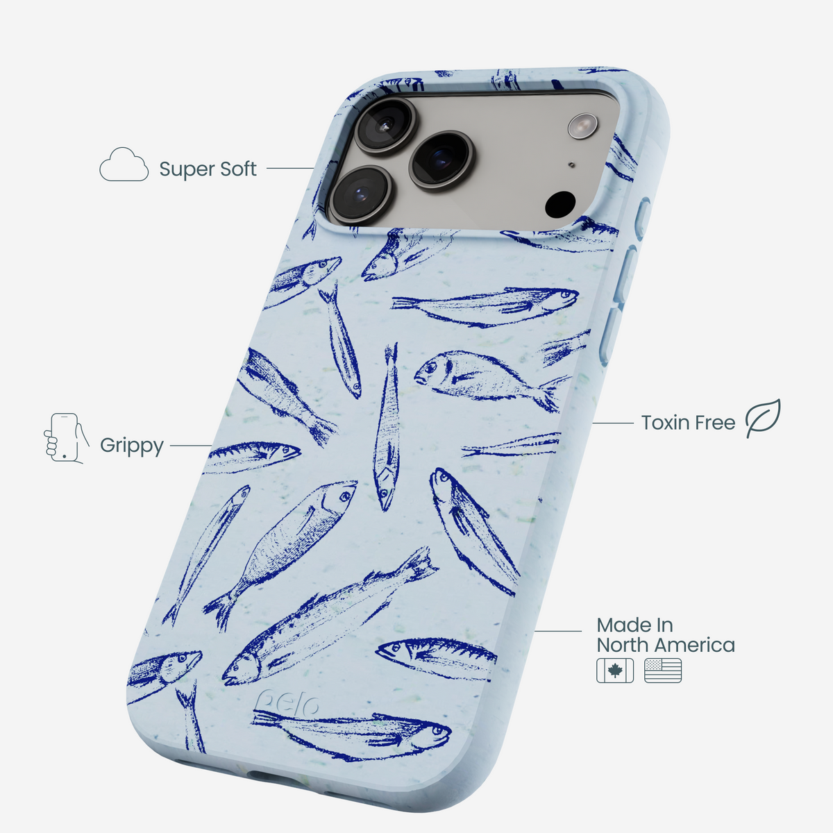 Powder Blue Fishery iPhone 17 Pro Max Case