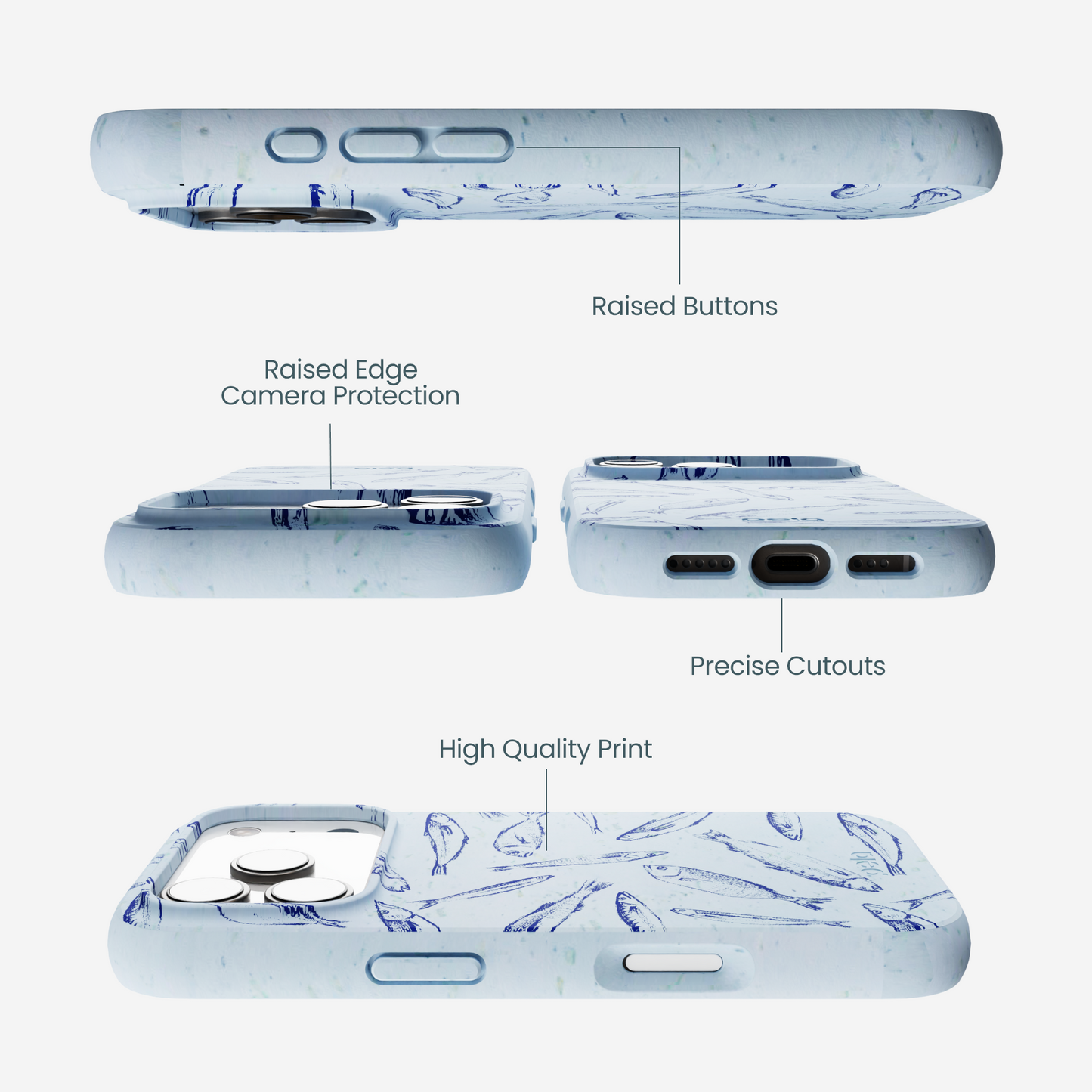 Powder Blue Fishery iPhone 17 Pro Case