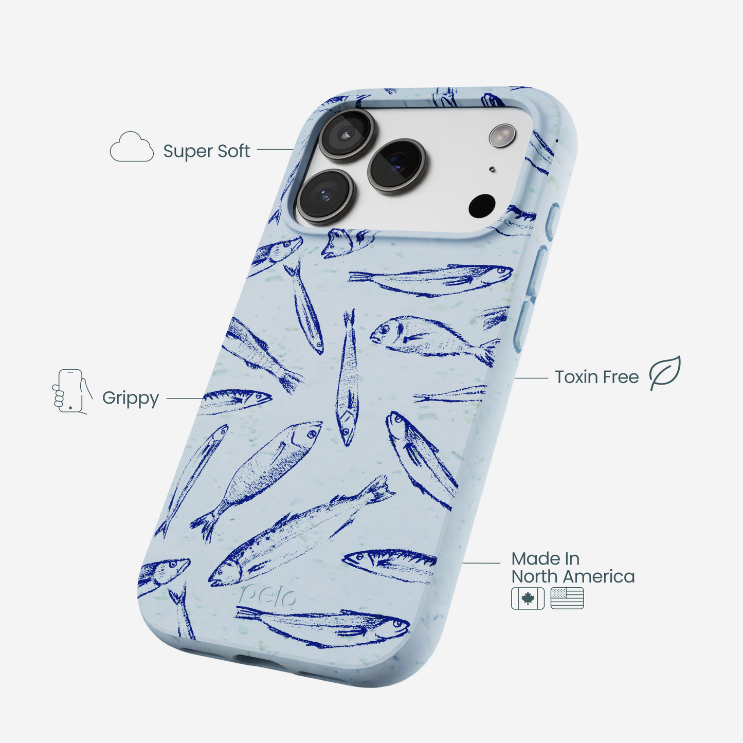 Powder Blue Fishery iPhone 17 Pro Case