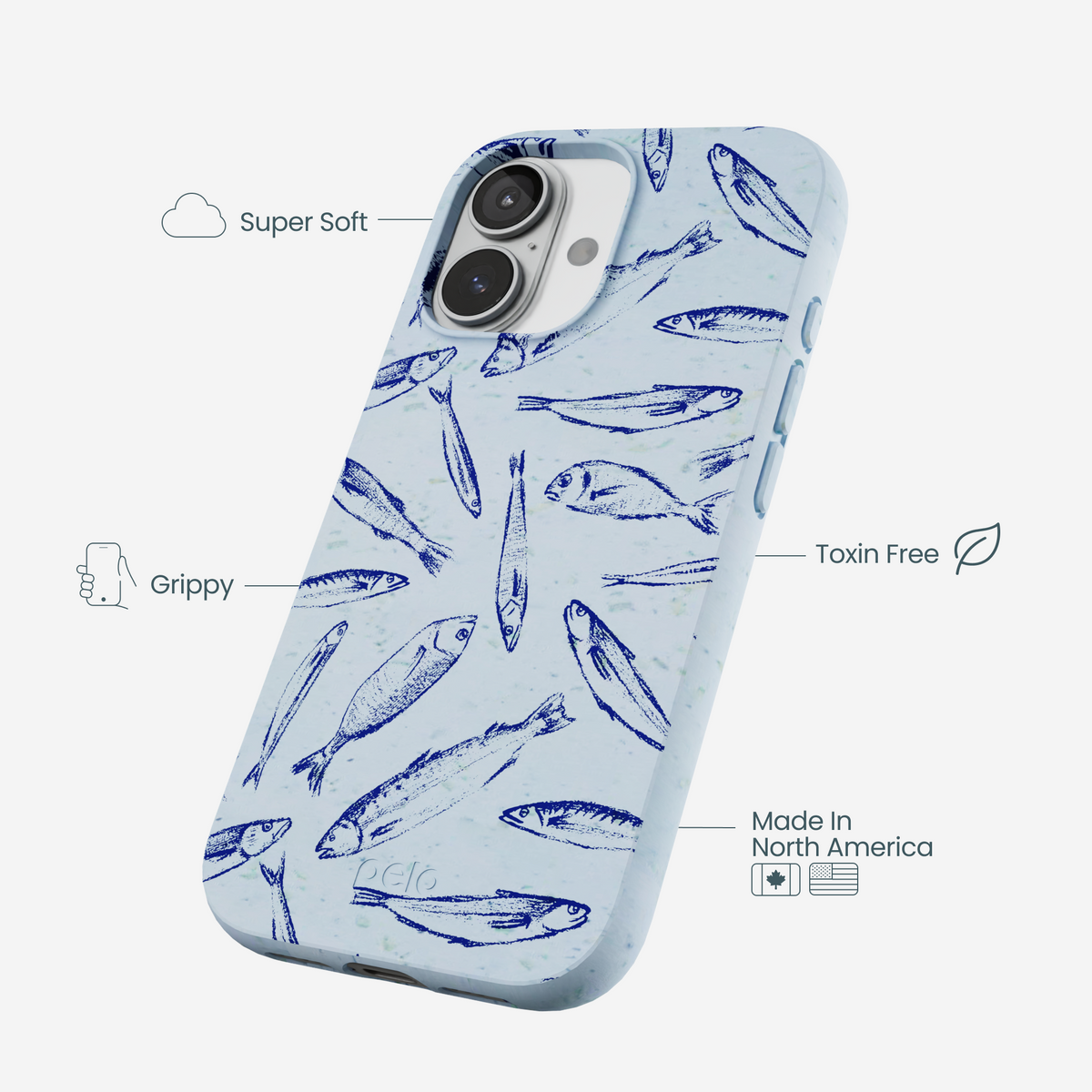 Powder Blue Fishery iPhone 17 Case