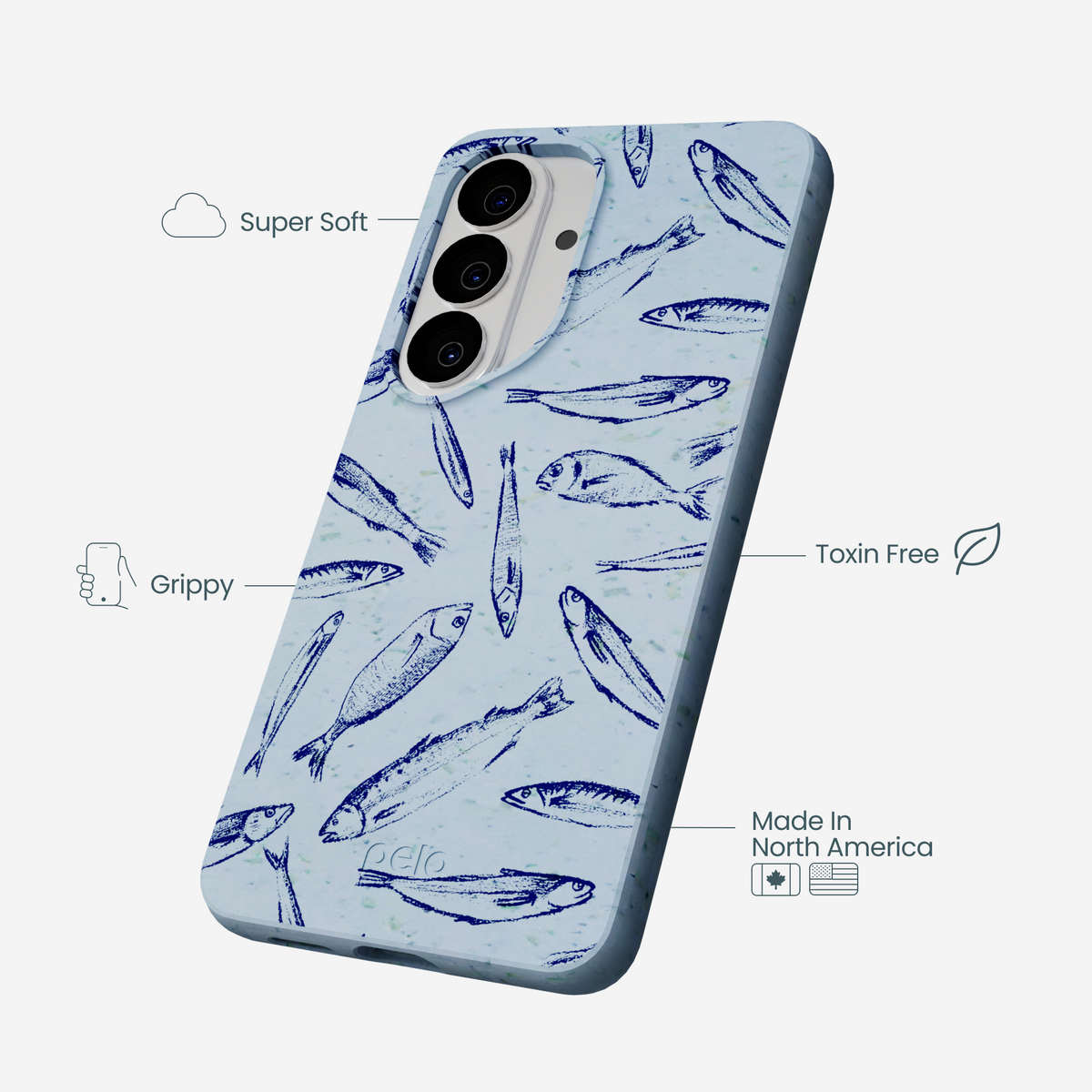 Powder Blue Fishery Samsung Galaxy S26 Case