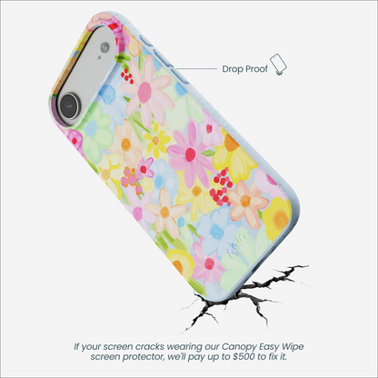 Powder Blue Flora Foam iPhone Air Case