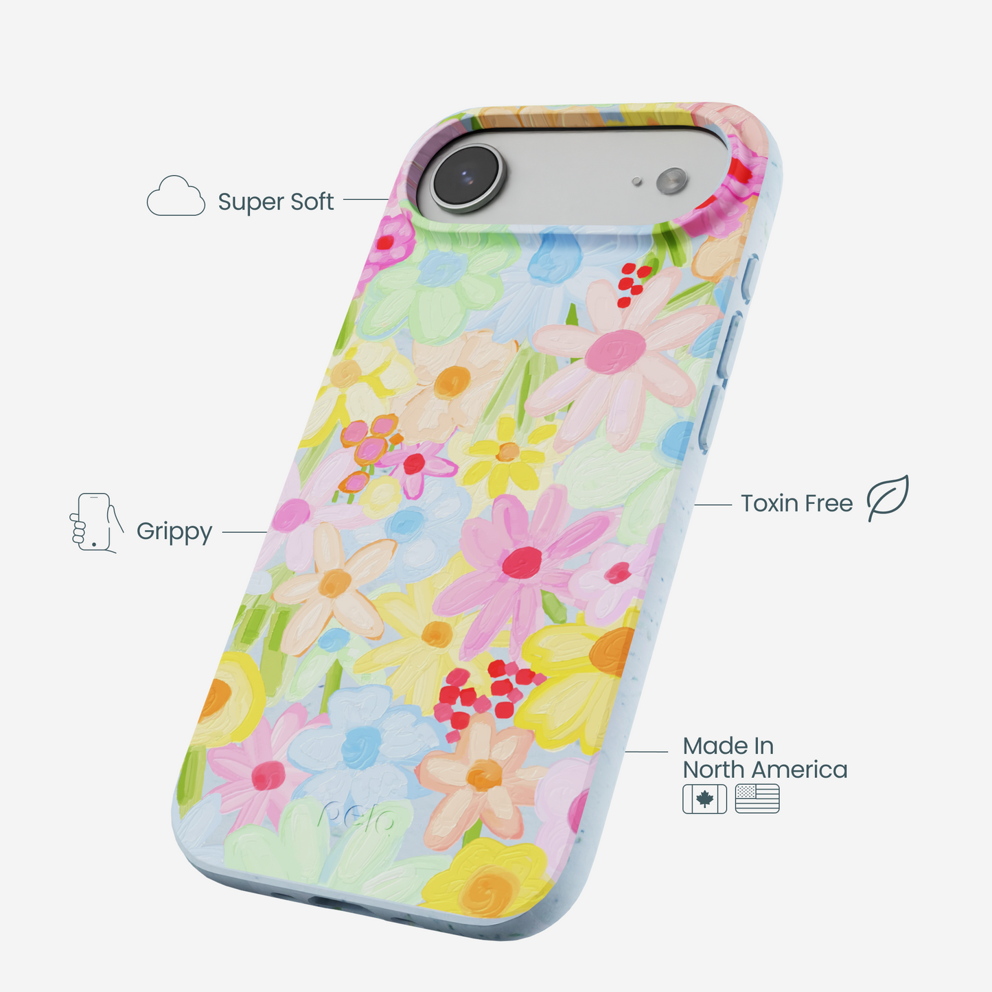 Powder Blue Flora Foam iPhone Air Case