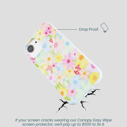 Powder Blue Flora Foam iPhone 16e/17e Case