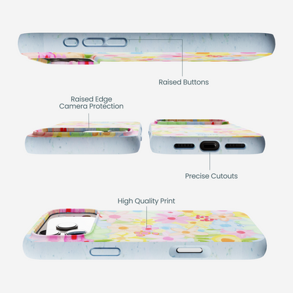 Powder Blue Flora Foam iPhone 17 Pro Max Case