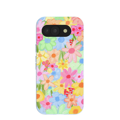 Powder Blue Flora Foam Google Pixel 10a Case