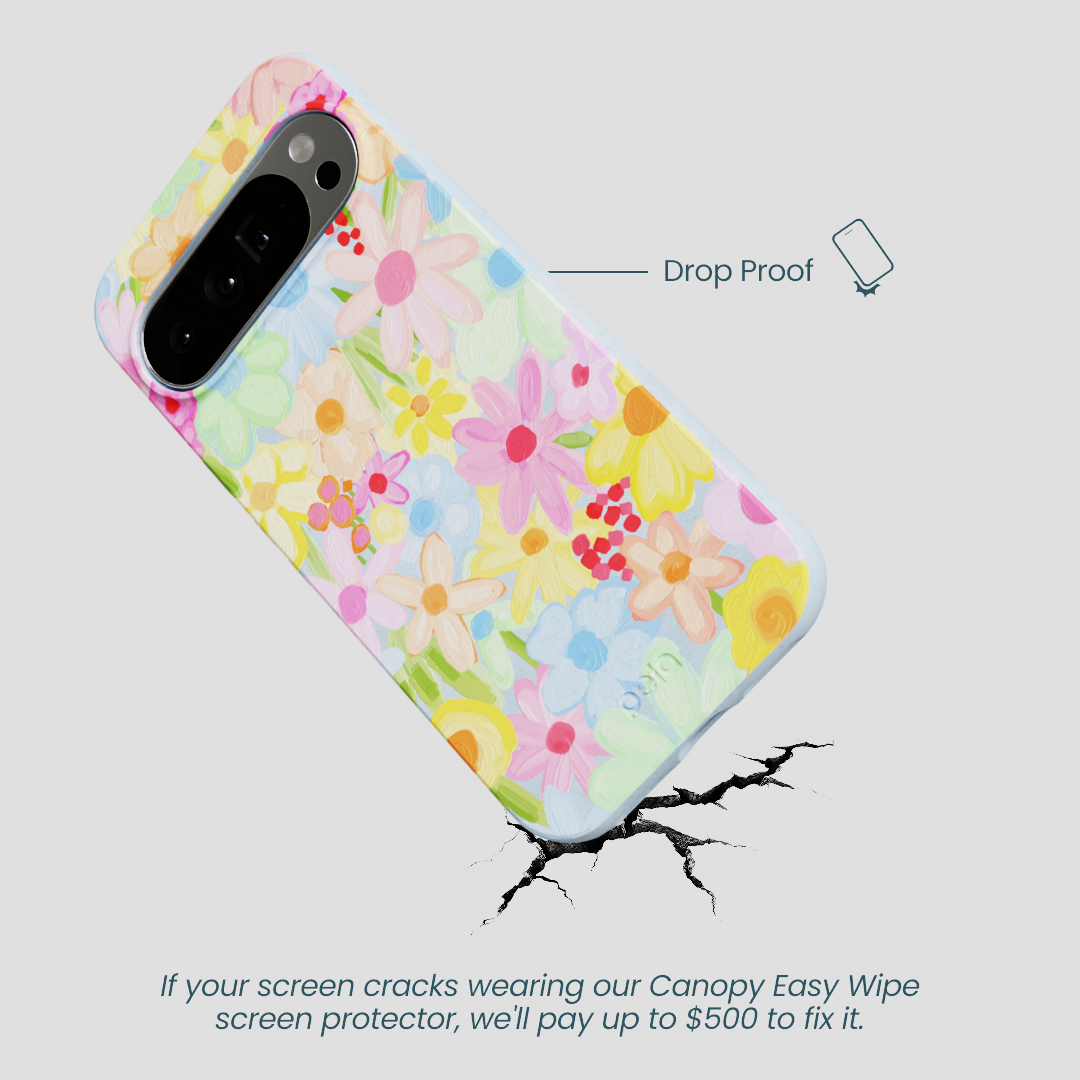 Powder Blue Flora Foam Google Pixel 10 Pro XL Case