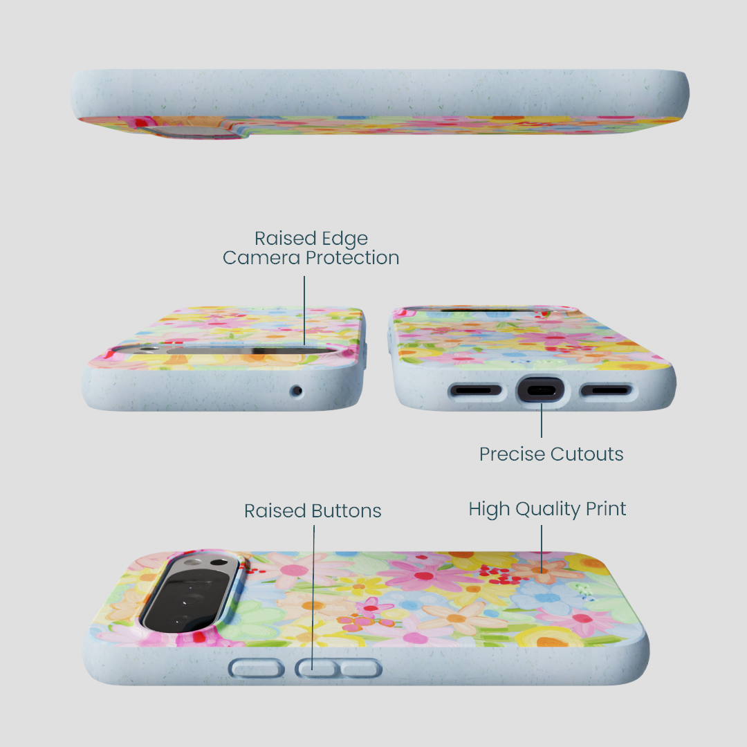 Powder Blue Flora Foam Google Pixel 10 Pro XL Case