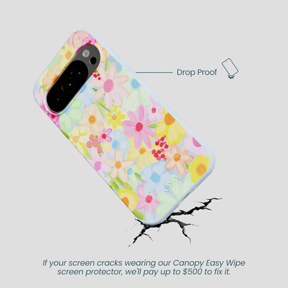 Powder Blue Flora Foam Google Pixel 10/10 Pro Case